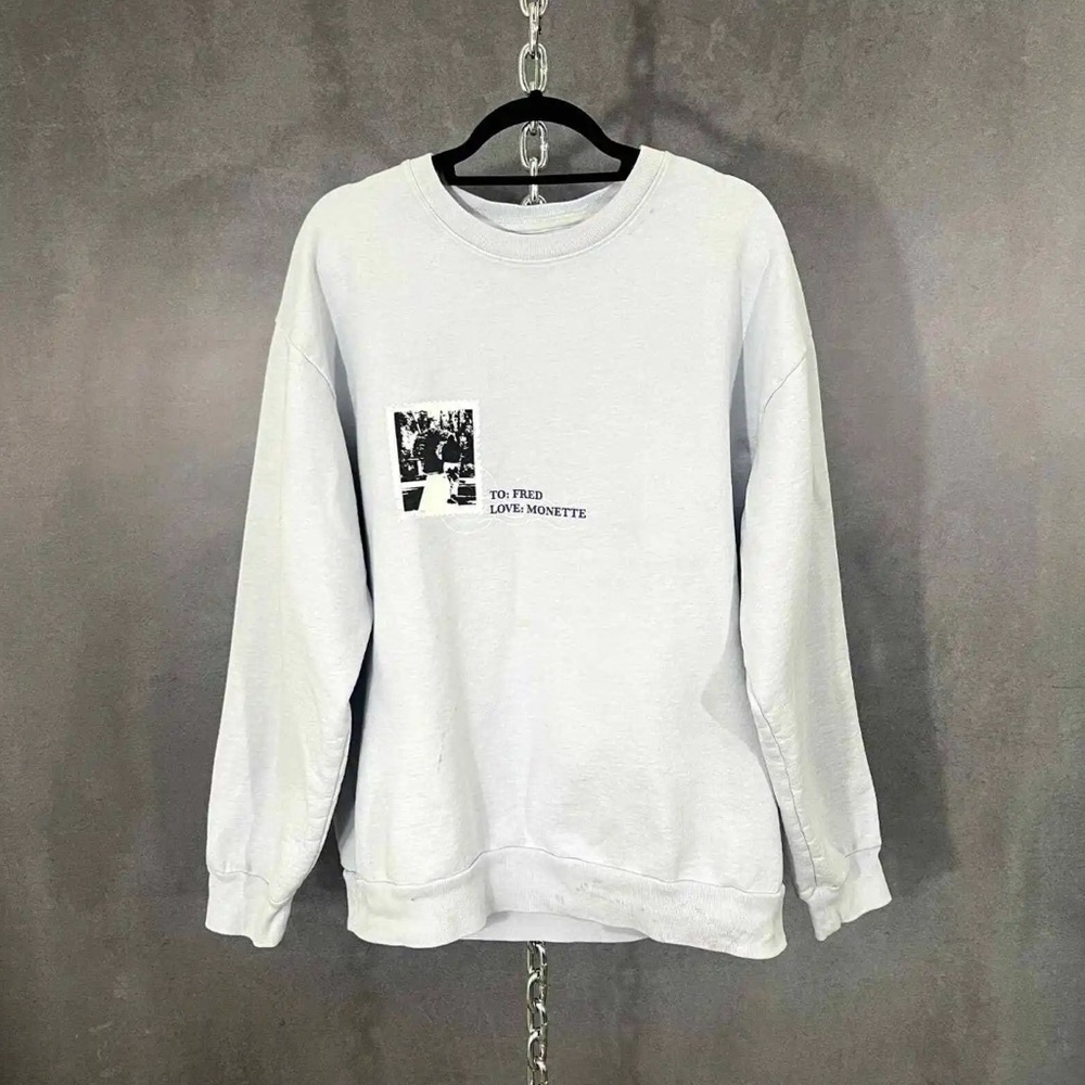 Boys Lie What is true love crewneck OSFA Ice Blue